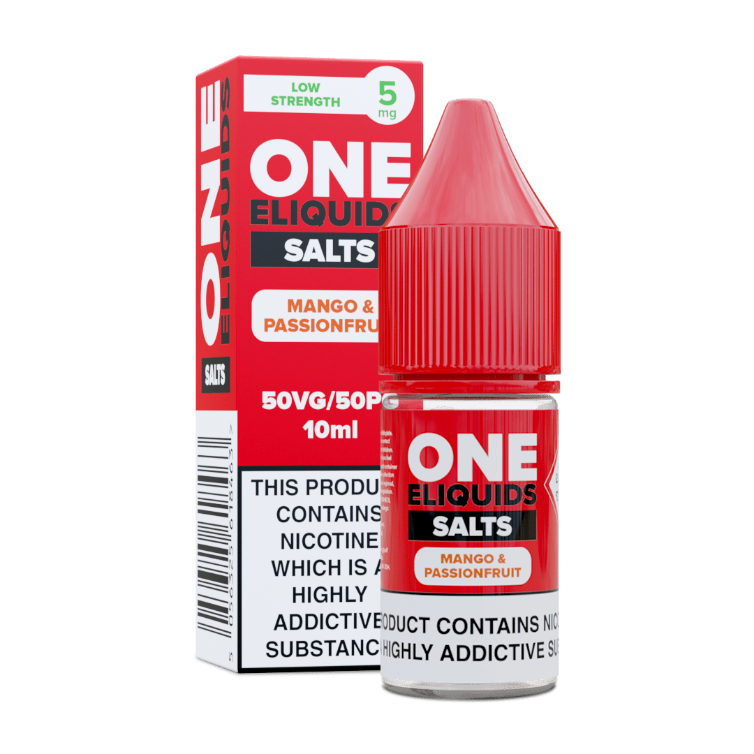Mango & Passionfruit One Eliquids  1 Nicotine Salts Made In Britain